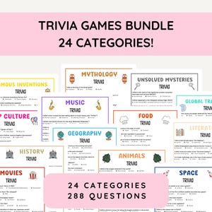 Trivia Games Bundle: 24 Fun Categories (Digital Download)