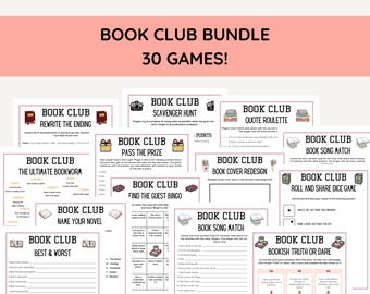 Book Club Spiele-Bundle: 30 Druckbare Spiele (Digitaler Download)