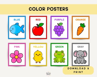 Classroom Color Poster Set: Educational Wall Art (Digital Download)