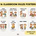 Classroom Rules Posters: Bright & Positive Signs (printable PDF ...