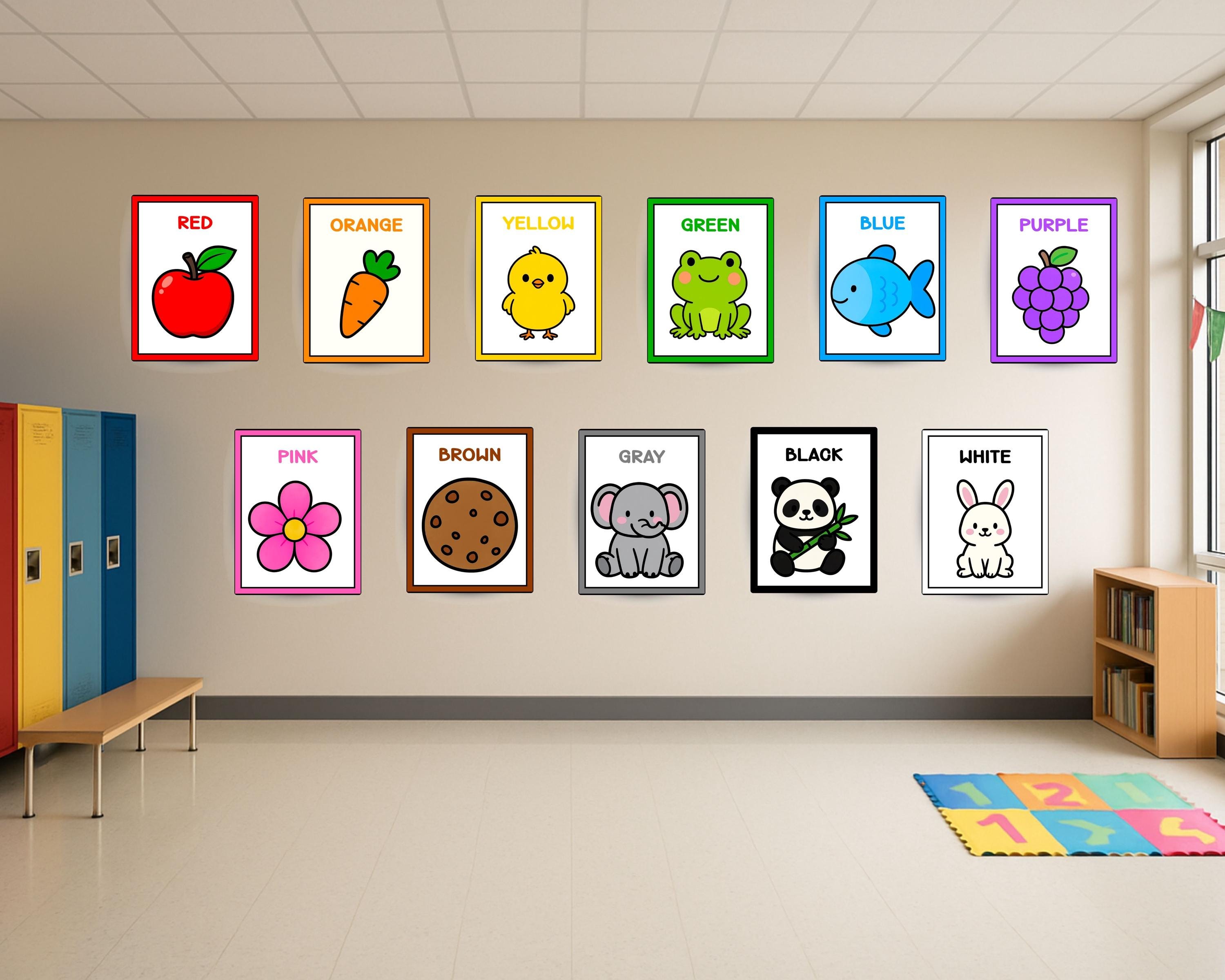 Classroom Color Poster Set: Educational Wall Art (digital Download) - Etsy