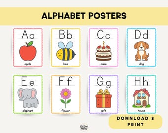ABC Alphabet Posters: Classroom & Preschool Learning (Digital Download)
