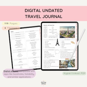 Digital Travel Planner: Trip Organizer for GoodNotes (PDF)