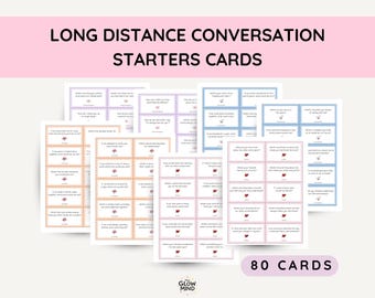 Long Distance Relationship Conversation Starter Cards (Printable PDF)