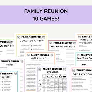 Family Reunion Games Bundle: 10 Unique Activities (Digital Download)