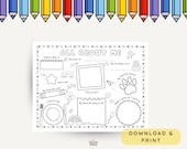 All About Me Worksheet: Back to School Activity, Printable PDF