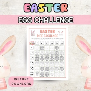 Juego de intercambio de dados de Pascua: Actividad para el aula sobre el intercambio de huevos (Imprimible)