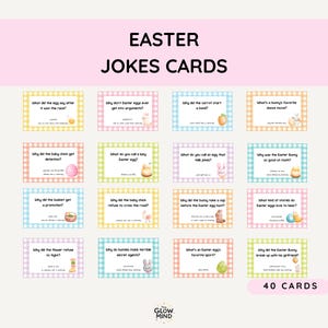 Blagues de Pâques, Notes de boîte à lunch imprimables pour enfants, Famille, Notes de boîte à lunch pour enfants, Cadeaux panier de Pâques, Blagues de printemps, Idée cadeau Pâques