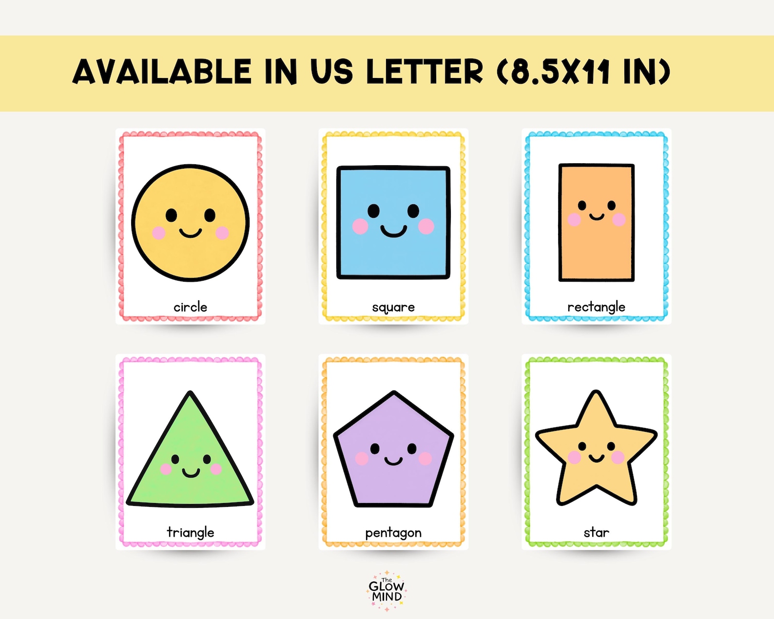 Classroom Shapes Poster: 12 Colorful Shapes for Kids (printable Digital ...