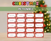 100 Christmas Pictionary Cards | Christmas Eve Activity | Holiday Family Game