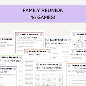 Family Reunion Games Bundle: 16 Interactive Activities (Digital Download)