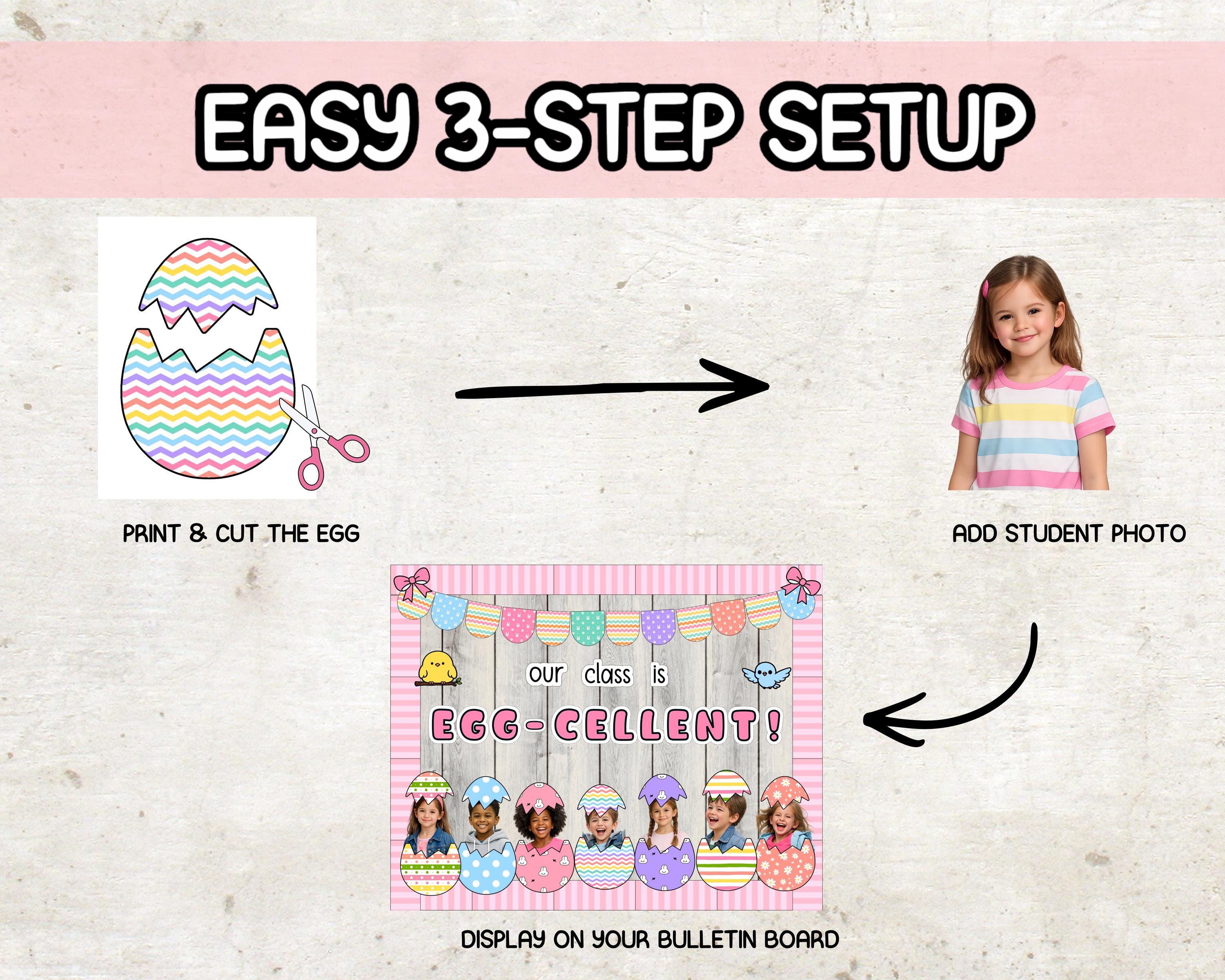 Our Class is Egg-cellent | Easter Egg Bulletin Board Kit | Printable ...