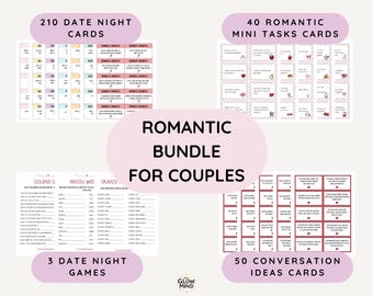 Romantic Date Night Activity Bundle: Couple Games & Conversation Cards (Digital Download)