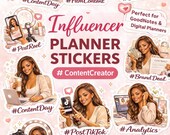 Influencer Planner Stickers, Digital Content Creator GoodNotes (Digital Download)