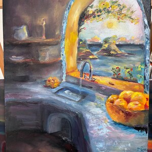 Blue Hour, by Thea Bartz-Willis, original work, oil on canvas, oil painting, signed collector&#39;s edition