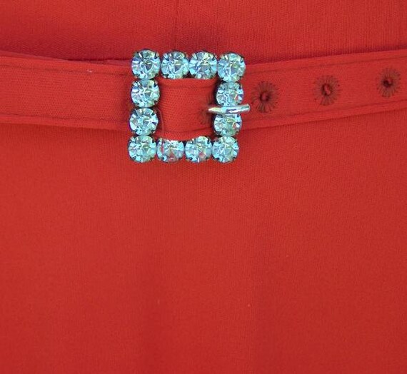 Vintage 60s Fred Rothschild Electric Orange Belt w/ Gold Chains 60s vintage fred rothschild - Gem main image 4