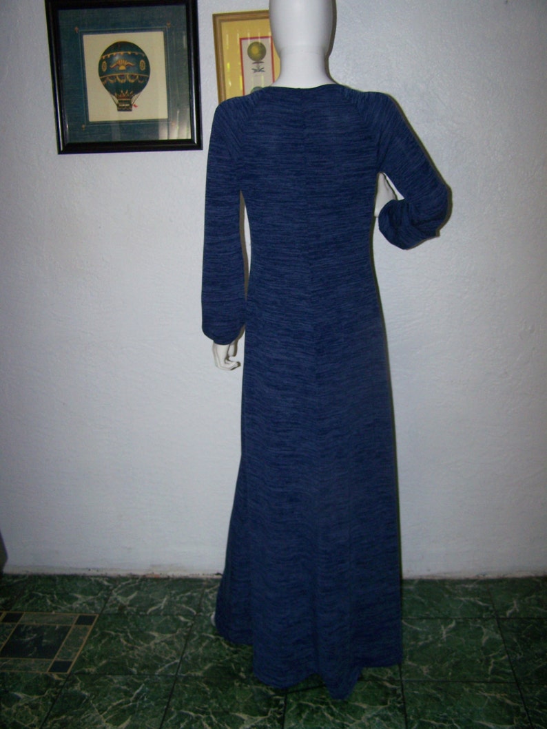 Vintage Long Sweater Dress Blue Size Large 1990s Stretchy Plus | Etsy