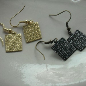 Pendientes de bingo - Joyas de bingo - Regalos para jugadores de bingo - Regalos de bingo - Fiesta de bingo