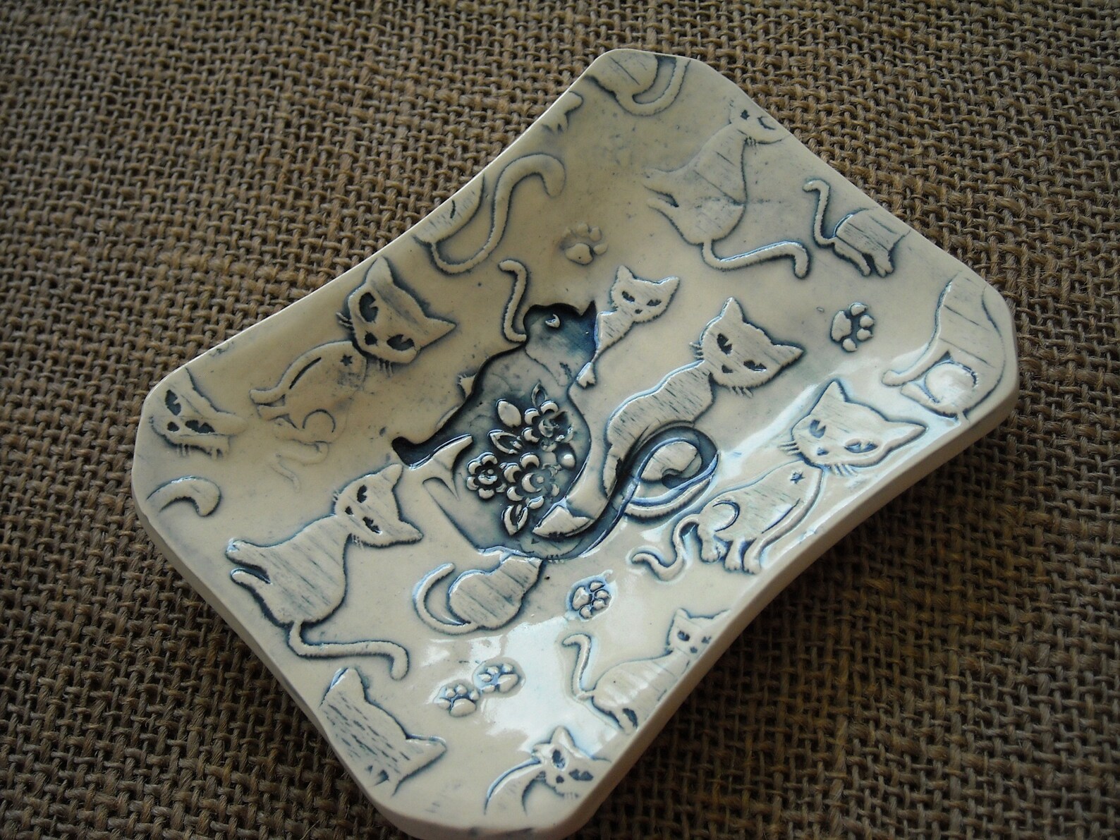 Ceramic Soap Dish Cat Soap Dish Bathroom Accessory Etsy