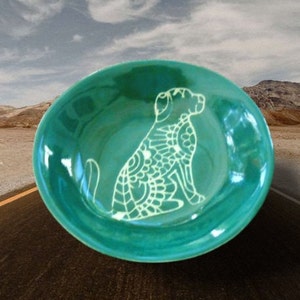 Dog Bowl  -  Dog Dish - Pet Bowl - Puppy Dish  - Gift for Dog Lover
