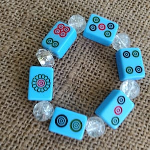Mahjong Bracelet - Turquoise Mahjong Jewelry  -  Mahjong Gift