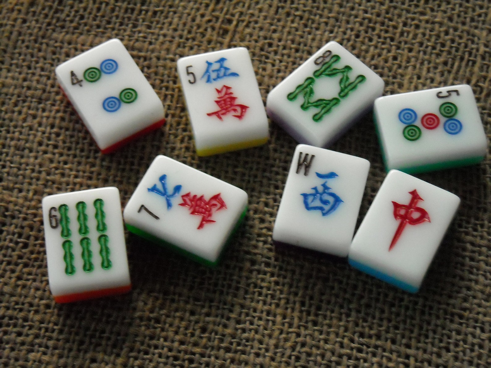 8 Mahjong Tiles Mahjong Tiles for Crafts Mahjong Crafts Etsy