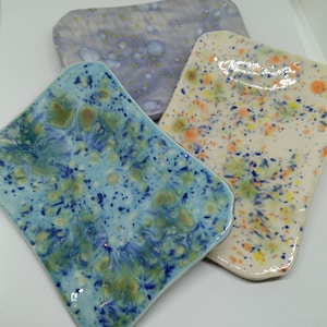Ceramic Soap Dish -  Free Shipping - Decorated Soap Dish - Bathroom Decor - Handmade Ceramic Soap Dish