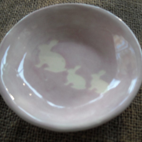 Easter Bowl - Bunny Bowl - Easter Bunny Dish - Ceramic Easter Bowl - Rabbit Pottery