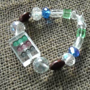 Mahjong  Bracelet - Mahjong Gift - Free Shipping - Clear Mahjong Bracelet  - Gift Idea - Oriental Jewelry