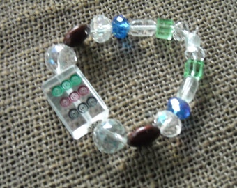 Mahjong  Bracelet - Mahjong Gift - Free Shipping - Clear Mahjong Bracelet  - Gift Idea - Oriental Jewelry