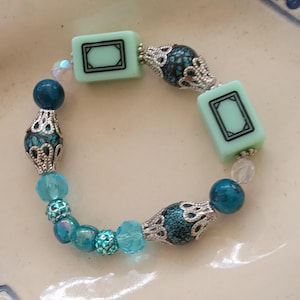Mahjong Bracelet - Jesse James Beaded Bracelet  - Mahjong Jewelry - Mahjong Gift - Mahjong Tile - Black  Mahjong - Free Shipping