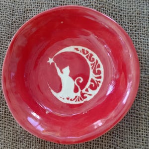 Cat Dish - Handmade Pottery - Cat Lovers Dish - Pet Dish - Pet Bowl - Kitten Bowl - Cat Pottery