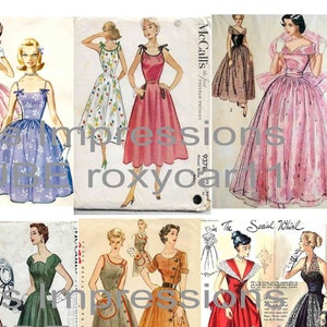 Vintage Patterns Ephemera, for making tags, Pockets, Digital download