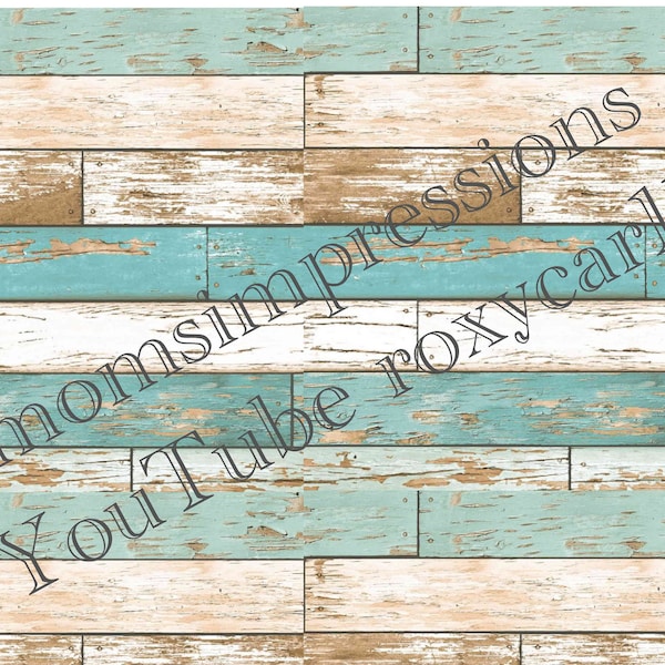 Blue Wood Grain Digital down load Journal page