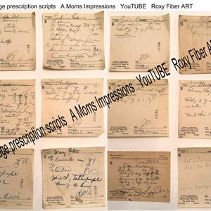Script di prigione d'epoca, (2 file digitali) Collage Download digitale Pagina del diario spazzatura