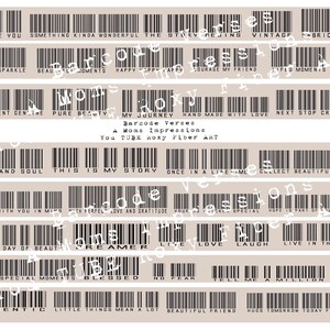 Può includere: Un foglio stampabile digitale con codici a barre in bianco e nero e testo. Il testo include frasi come "PS ti amo", "Qualcosa di un po' meraviglioso", "Felice", "Coraggio amico", "Momenti della vita", "Amore", "100% genuino", "Bellezza pura", "Il mio viaggio", "Fatto a mano con amore", "Prossima fermata creatività", "Cuore e anima", "Questa è la mia storia", "Una volta nella vita", "Raccogliere bei momenti", "Creato con te in mente", "Con amore perfetto e gratitudine", "Il tuo speciale", "La speranza è parte del tuo battito cardiaco", "Un altro giorno di bellezza", "Sognatore", "Vivi ama ridi", "Vivi il momento", "Crea momenti speciali", "Benedetto", "Senza paura", "Dimmi un milione di cose", "Autentico", "Le piccole cose significano molto", "Amico bellissimo", "Abbracci domani oggi per sempre ora".