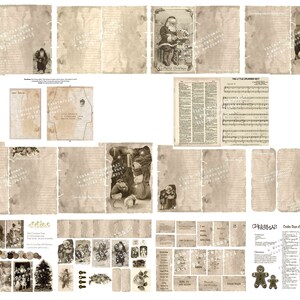 Vintage Christmas - Digital Junk, Journal, Collection, 14 pages