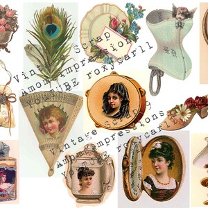 Vintage Scrap 9 Digital Ephemera Elements Download File Collage Junk Journal