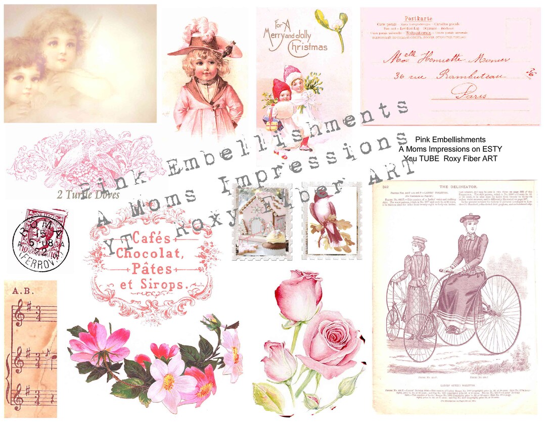 コラージュ素材 ピンク コラージュ素材 ピンク系いろいろ 200枚以上｜Yahoo!フリマ（旧