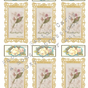 Stofstaal Voorbeeldkaart, Digitale download, Vintage, Mode, Shabby, Ephemera