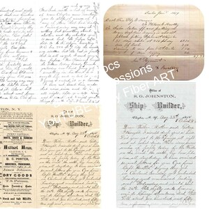 2 Ebadocs Vintage Collage Digital Tear sheets, down load, Junk Journals