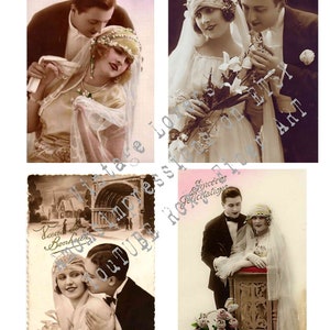 Vintage Lovers1 Digital file Valentine image
