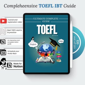Przewodnik do egzaminu TOEFL „IBT” | Szablon Notion do efektywnego przygotowania do egzaminu