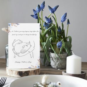 Tarjeta del Día de la Madre para Mamá Embarazada / Tarjeta Imprimible para la Futura Mamá / Tarjeta para la Futura Mamá / Regalo para el Primer Día de la Madre durante el Embarazo