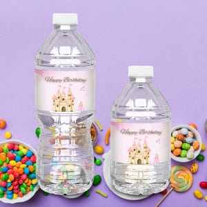Editable Princess Chip bag& Water Bottle Label Template | DIY Printable Party Decor| Magical Princess Party Favour| Royal Party Decorations