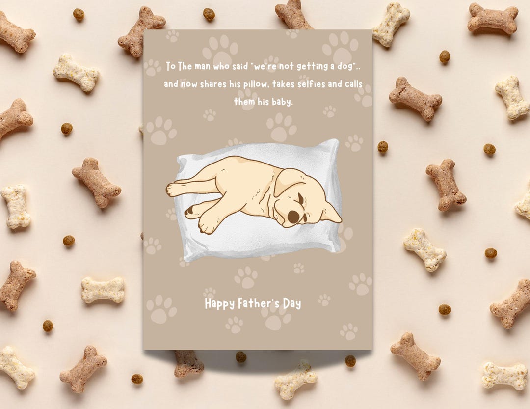 Funny Dog Dad Father's Day Card | Editable Pet Lover Gift | Printable ...