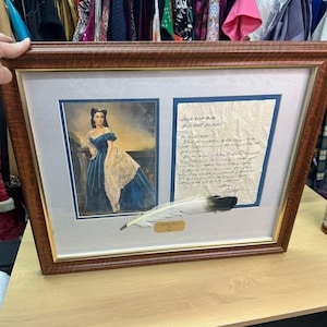 E o Vento Levou Vivien Leigh/Scarlett Retrato e Carta para Rhett 18 x 22