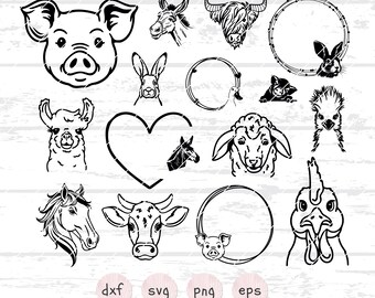FARM ANIMALS Svg, Animals Svg, Farm svg , Farm Animals Cricut , Pig cut files for cricut