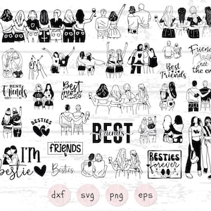 32 Best Friends Bundle Friends Svg  Friends Png Cut Files Cricut & Silhouette