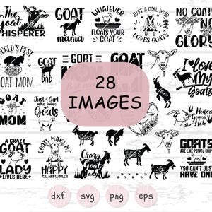 Ziegen Bundle SVG, lustige Ziege geschnitten SVG-Dateien für Cameo